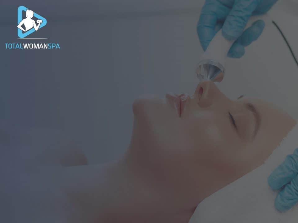 Woman Getting Microdermabrasion at Spa